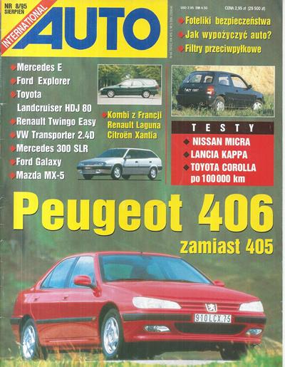 Auto International numer 8/1995 okładka